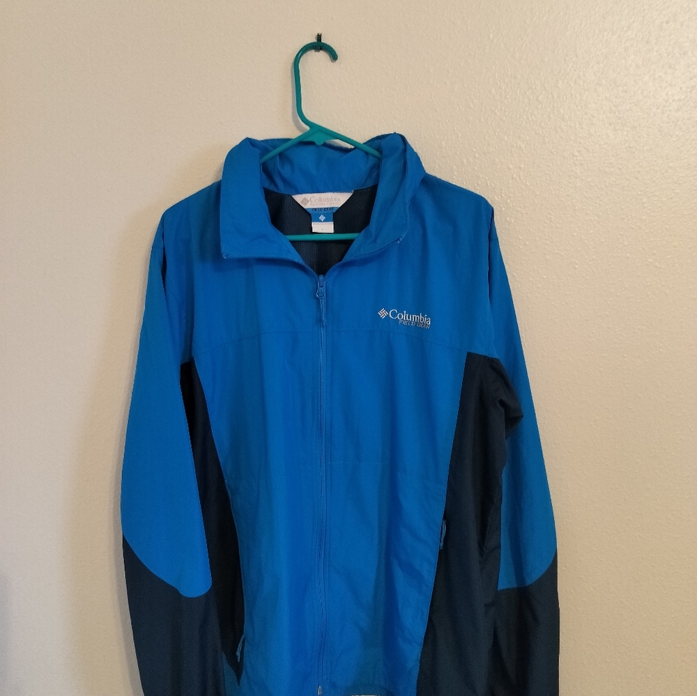 Columbia Mens Field Gear Omni Shield‎ Windbreaker Blue/Black Gorpcore Functional